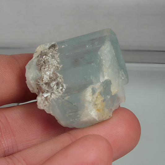 Terminated Aquamarine Beryl Crystal Specimen Pakistan