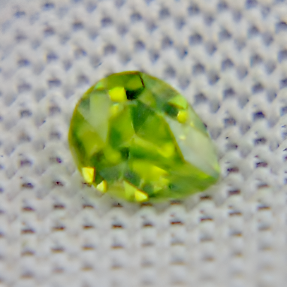 Natural Demantoid Garnet — 0.22 ct, Russia, Pear Cut