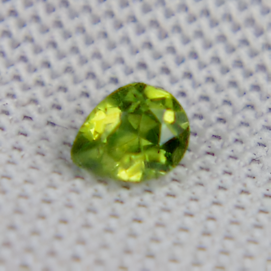 Natural Demantoid Garnet — 0.22 ct, Russia, Pear Cut