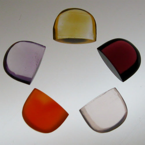 Natural Gemstone Suite — 13.44 ct total, Tongue Cut Cabochon