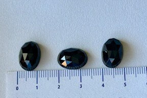 Beautifully Cut Black Spinel Cabochons – Set of 3
