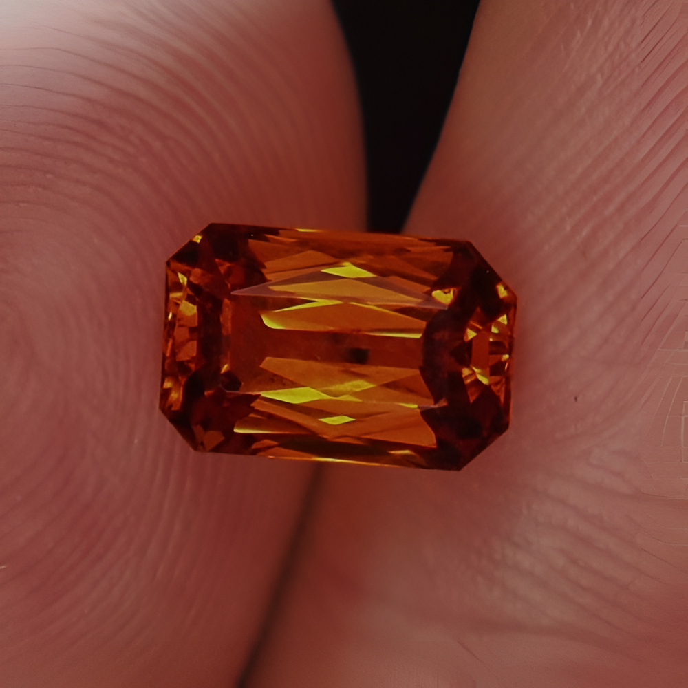 Natural Spessartite Garnet — 3.53 ct, Nigeria, Emerald Scissor Cut