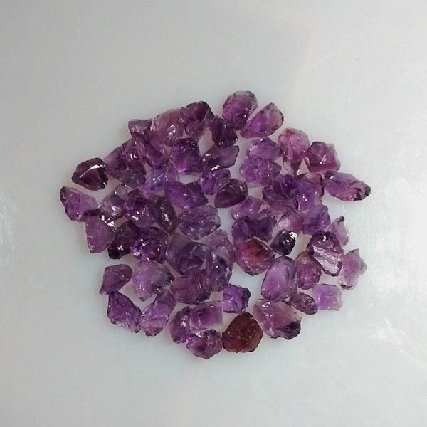 Natural Amethyst Rough Lot — 63 Pieces, 58.5 g total, Brazil