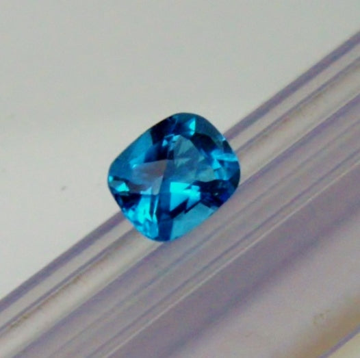 Natural Swiss Blue Topaz — 3.75 ct, Brazil, Checkerboard Cushion (GL)