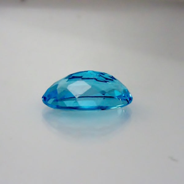 Natural Swiss Blue Topaz — 19.96 ct, Brazil, Oval Cut (GL)
