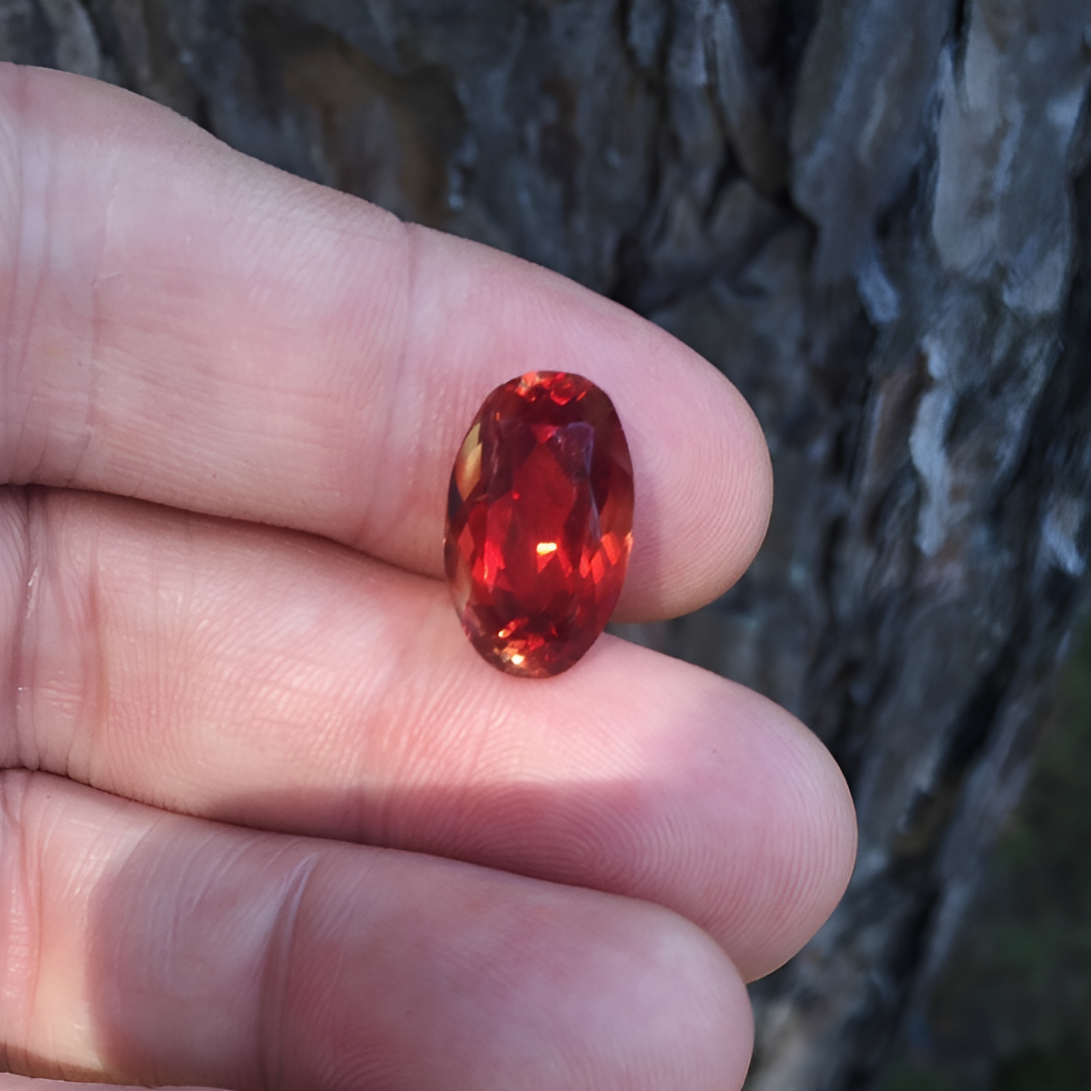 Orange-Red Oregon Sunstone — 9.43 ct | USA Cut (GL)