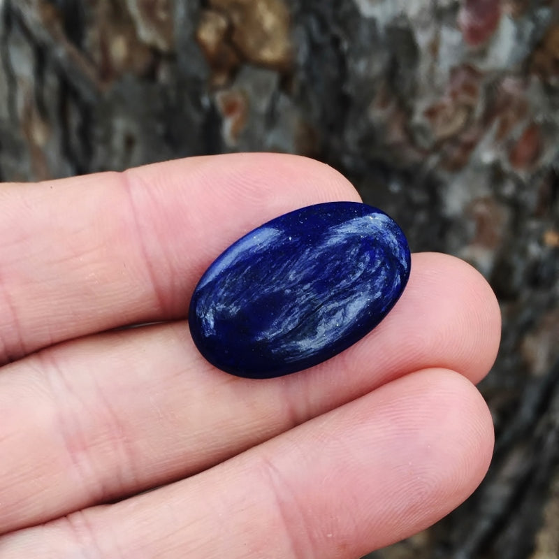 Awesome Color! Lapis Lazuli Pyrite Cab Afghanistan