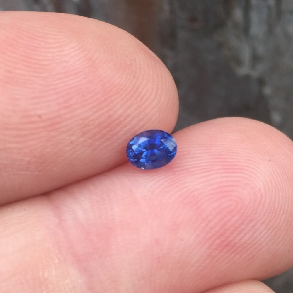 Tiny Treasure! Natural Royal Blue Ceylon Sapphire 0.46 ct