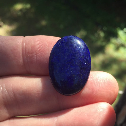 Awesome Color! Lapis Lazuli Pyrite Cab 23.69 Carat Afghanistan