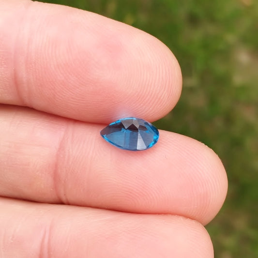 Natural Swiss Blue Topaz — 2.58 ct, Brazil, Pear Cut (GL)
