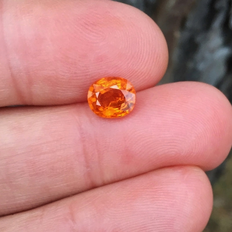 Natural Mandarin Spessartite Garnet — 2.27 ct, Nigeria, Oval Step Cut