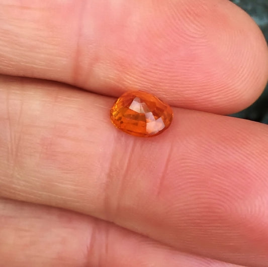 Natural Mandarin Spessartite Garnet — 2.27 ct, Nigeria, Oval Step Cut