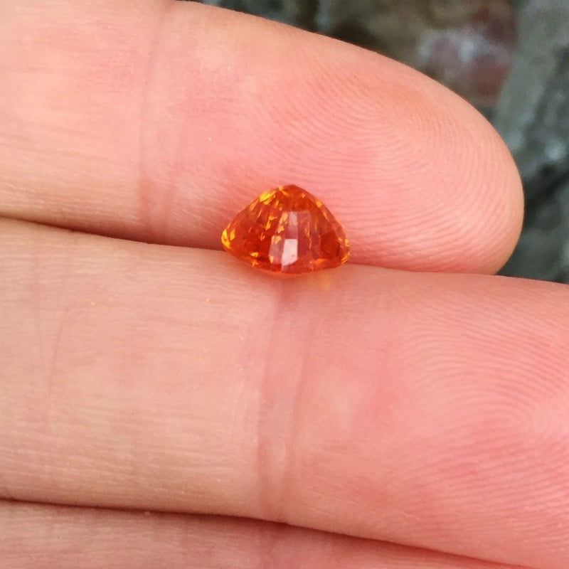 Natural Mandarin Spessartite Garnet — 3.20 ct, Nigeria, Heart Step Cut