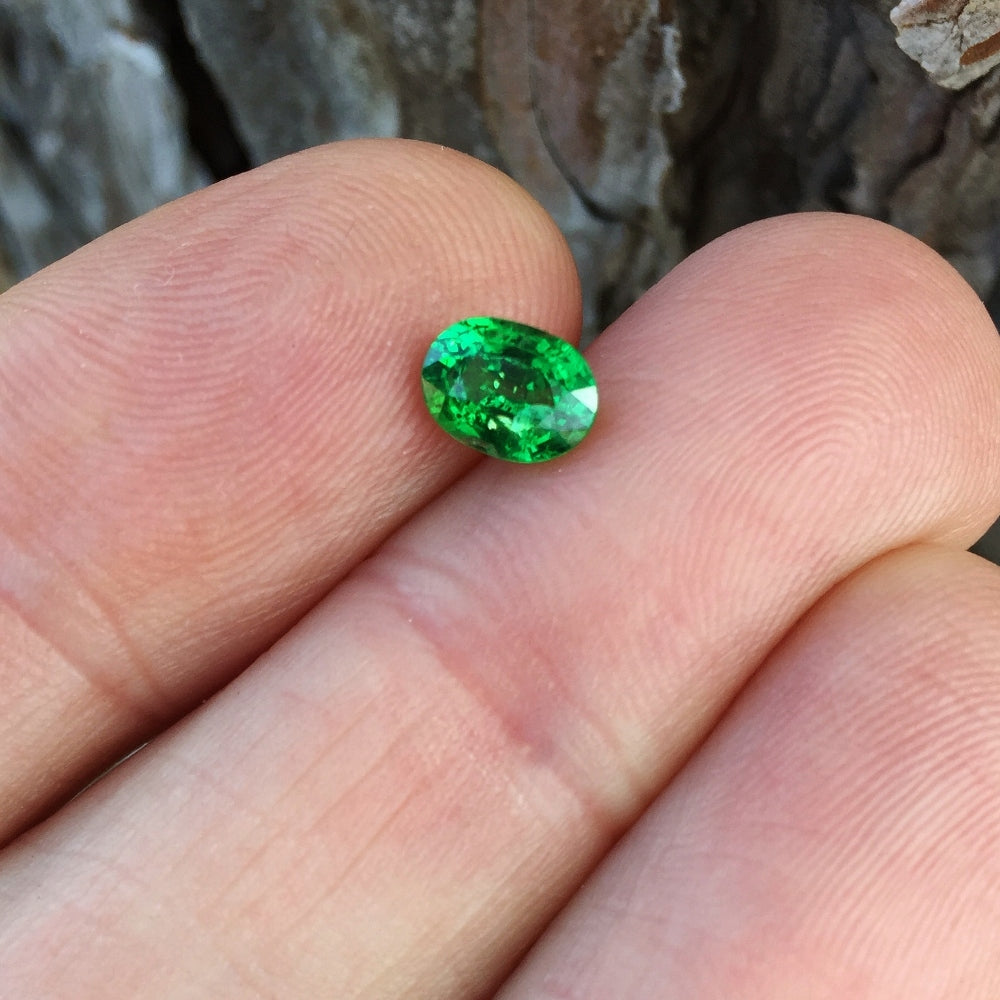 Vivid Chrome Green Tsavorite Garnet Kenya 0.85 Carats