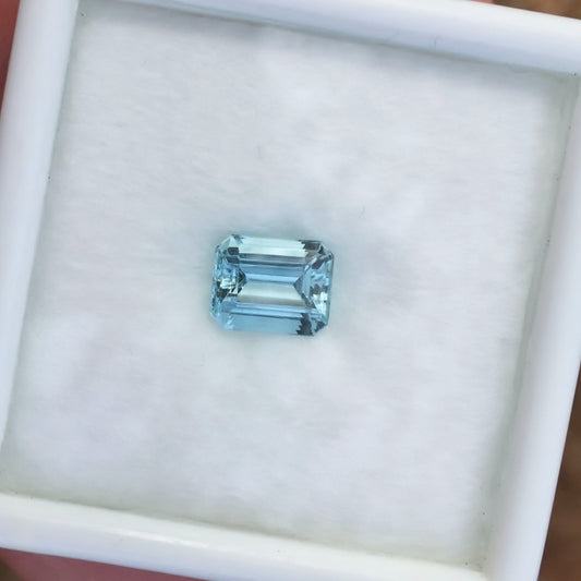 Nice Color & Bright! Natural Aquamarine Brazil 1.62 Carats