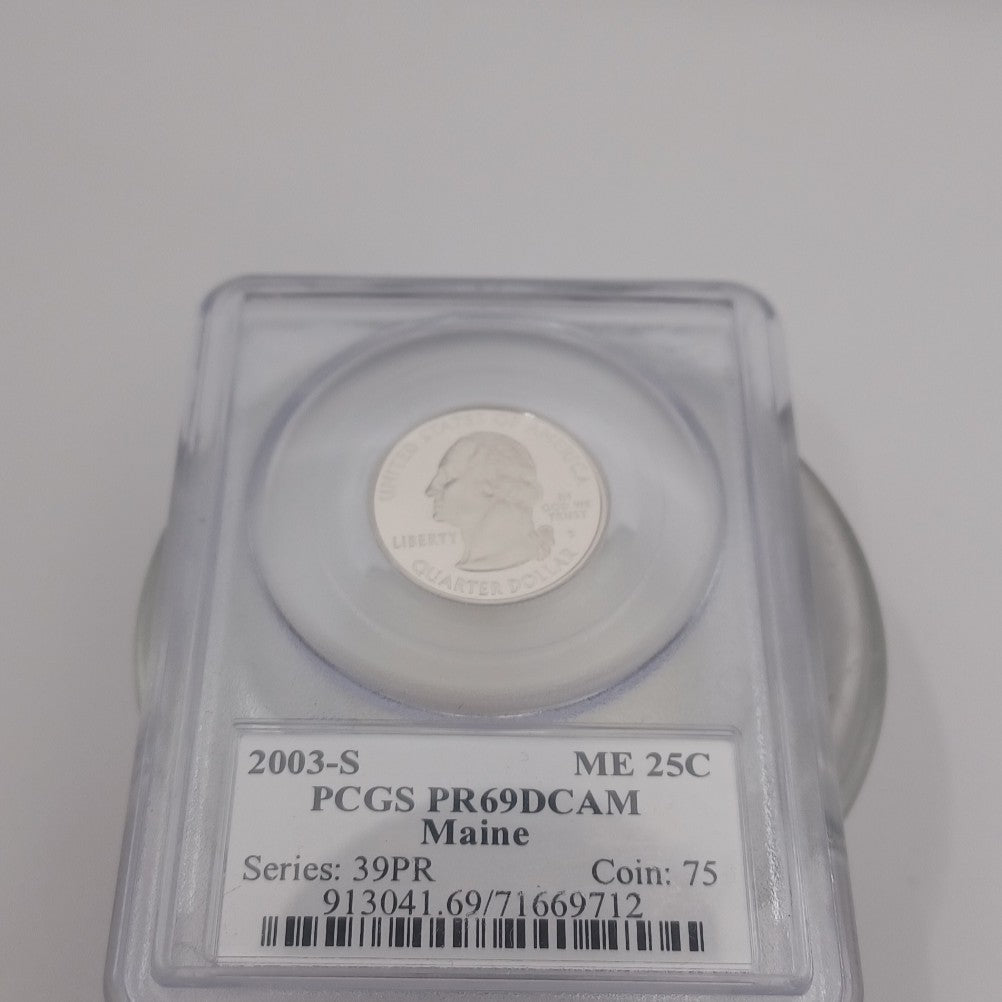2003- ME 25C PCGS PR69DCAM Maine