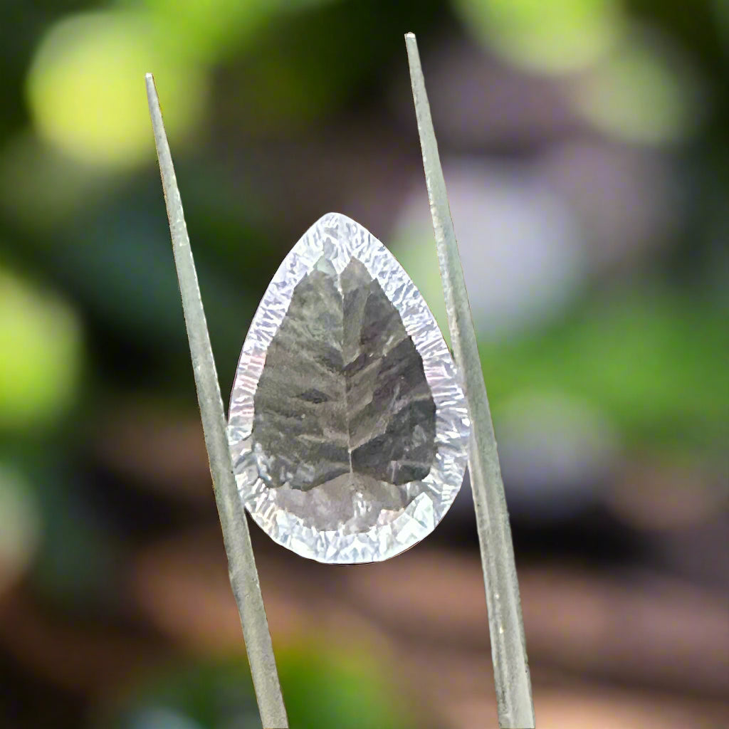 Natural Amethyst — 10.97 ct, Brazil, Concave Pear