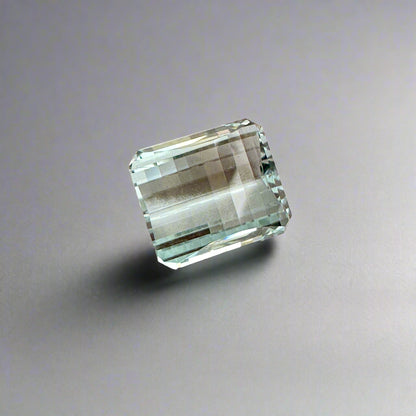 Rare Checkerboard-Cut Aquamarine – 17.52 Carats of Crystal Clarity
