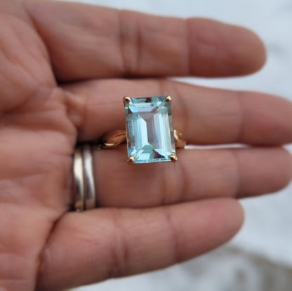 Quality! 14 Karat Natural Brazil Aquamarine Ring
