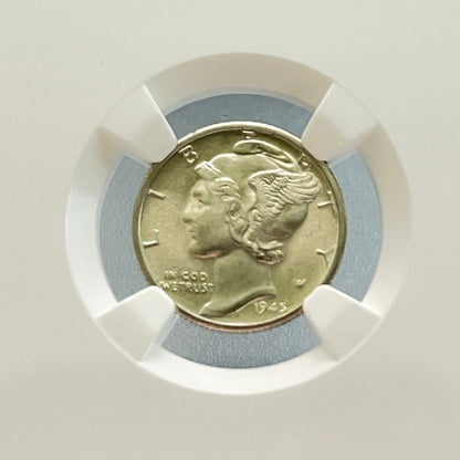 Mercury Dime 1945 D 10C MS 65 3862558-008