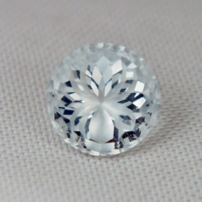 Natural Quartz — 5.84 ct, Origin Unknown, Rim Fire Brilliant (Spider Engraving)