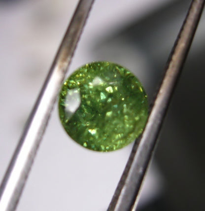 Natural Demantoid Garnet — 1.13 ct, Namibia, Portuguese Round Brilliant