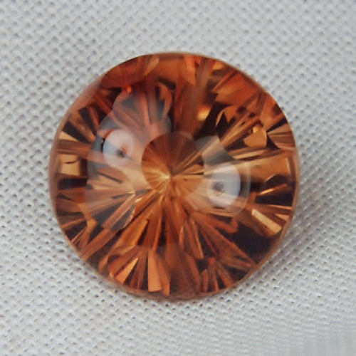 Natural Sherry Topaz — 14.58 ct, Brazil, Fancy Concave Round (GL)