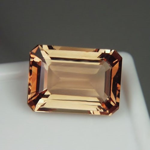 Natural Imperial Topaz — 8.70 ct, Ural Mountains, Russia, Emerald Cut (GL)