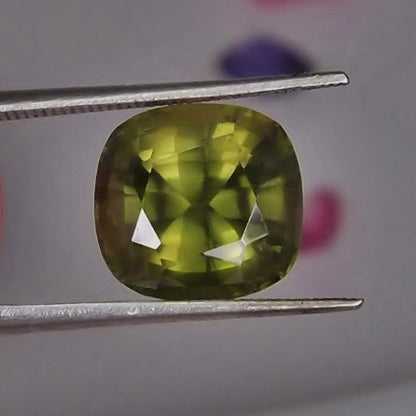Natural Hydrogrossular Garnet — 7.02 ct, Kenya, Square Cushion (GL)