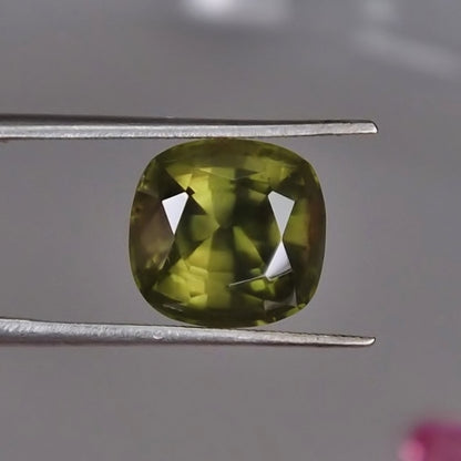 Natural Hydrogrossular Garnet — 7.02 ct, Kenya, Square Cushion (GL)