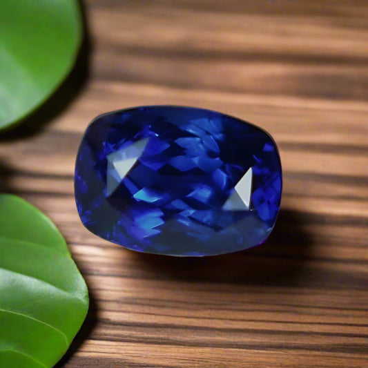 Natural Sapphire — 4.06 ct, Sri Lanka, Antique Cushion