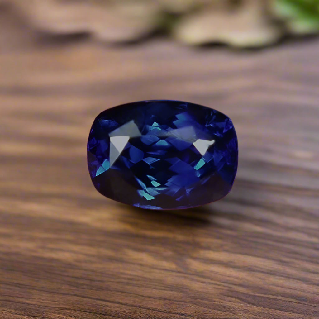 Natural Sapphire — 4.06 ct, Sri Lanka, Antique Cushion