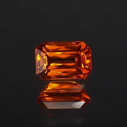 Natural Spessartite Garnet — 3.53 ct, Nigeria, Emerald Scissor Cut
