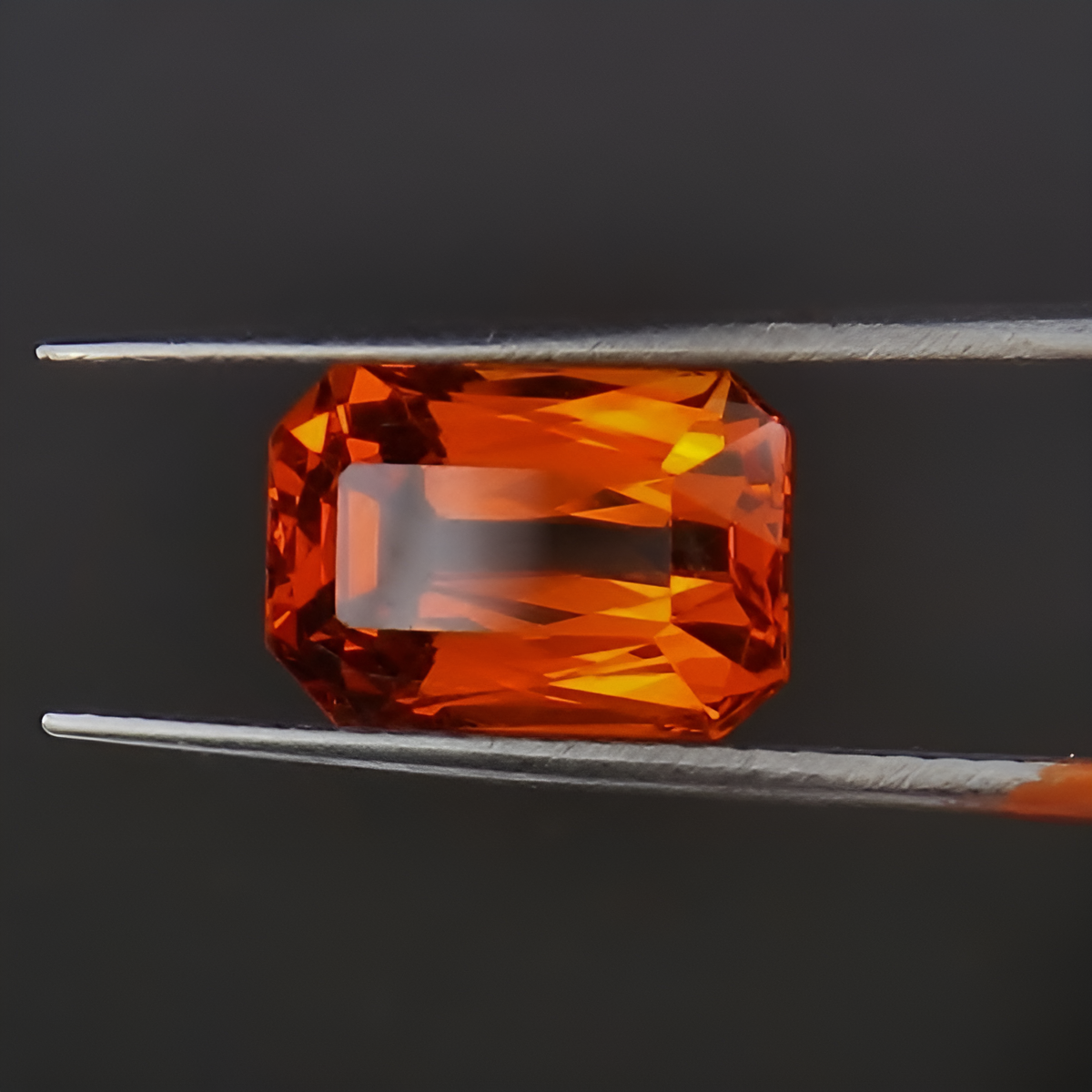 Natural Spessartite Garnet — 3.53 ct, Nigeria, Emerald Scissor Cut