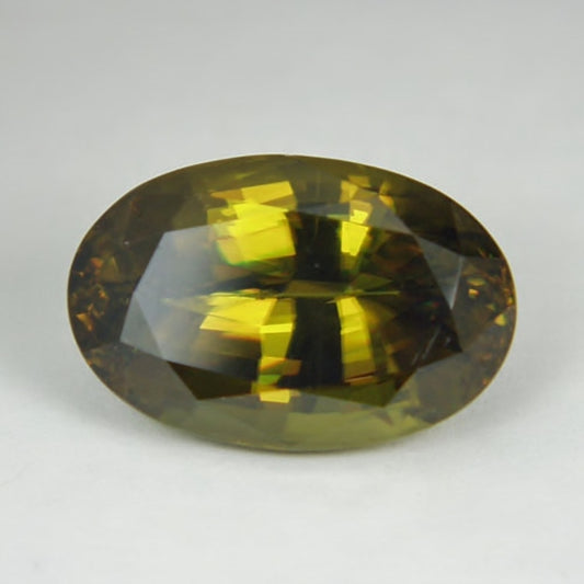Huge! Dispersive Fire! Natural Sphene -Titanite Pakistan 30.26 ct GL