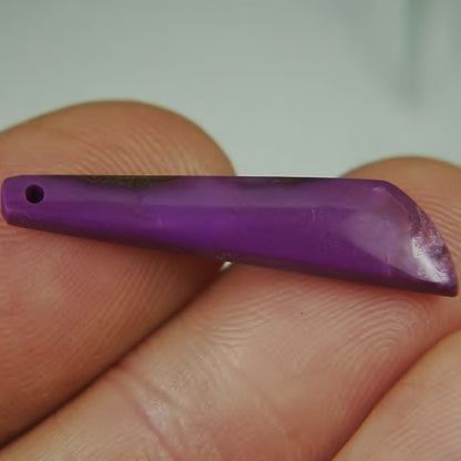 Natural Plum Color Sugilite Bead Africa 4.61ct GL
