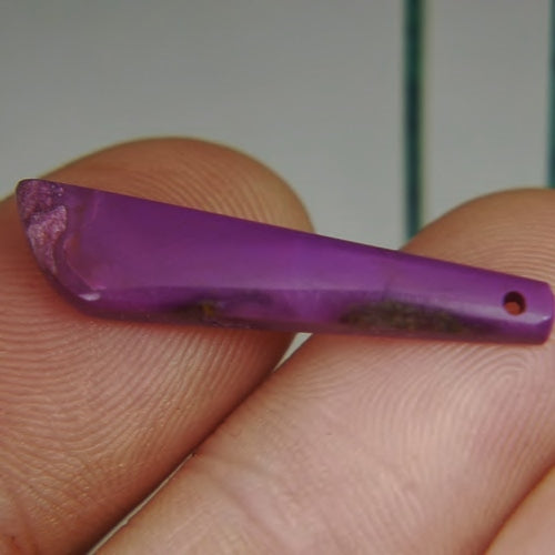 Natural Plum Color Sugilite Bead Africa 4.61ct GL