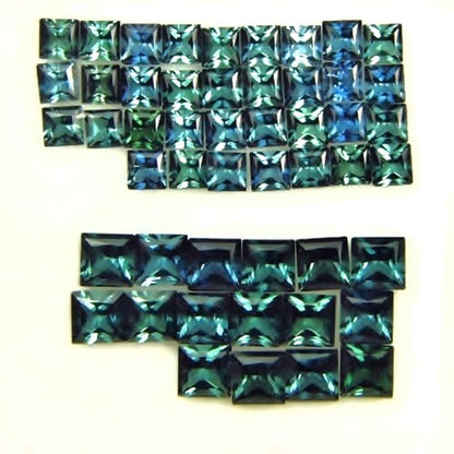 Calibrated 3 & 4 mm Blue Green Tourmaline Lot 8.43 ct tw GL