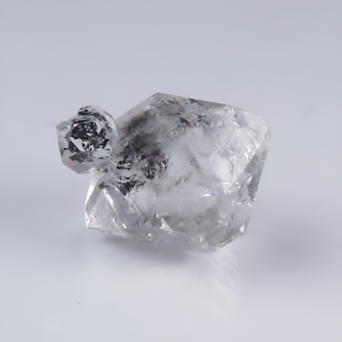 Natural Quartz Crystal Cluster — 8.96 ct, Afghanistan, Attached Double Terminated Crystals