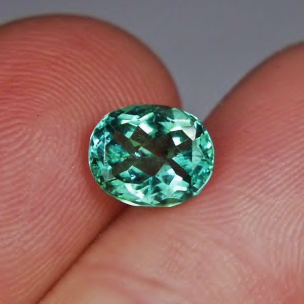 Color!  Bright Blue Green Tourmaline Afghanistan 1.90 ct GL