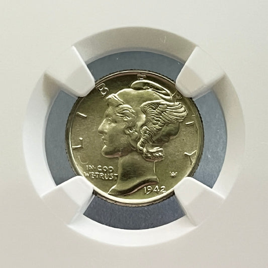 Mercury Dime 1942 D 10C MS 65 4811446-037
