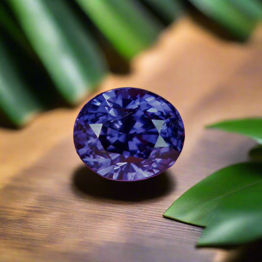 Certified Unheated Color Change Ceylon Sapphire 3.06 ct GL