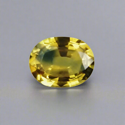 Blue Spot Natural Yellow Sapphire Nigeria 2.25 ct GL
