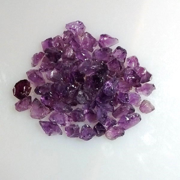 Natural Amethyst Rough Lot — 63 Pieces, 58.5 g total, Brazil