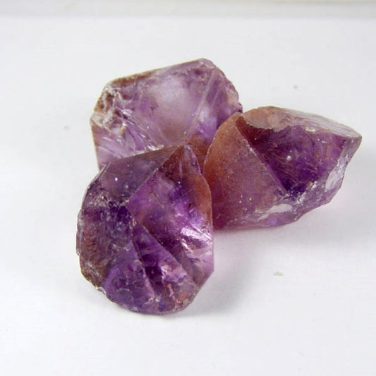 Natural Amethyst Rough Lot — 3 Pieces, 111 g total, Bolivia