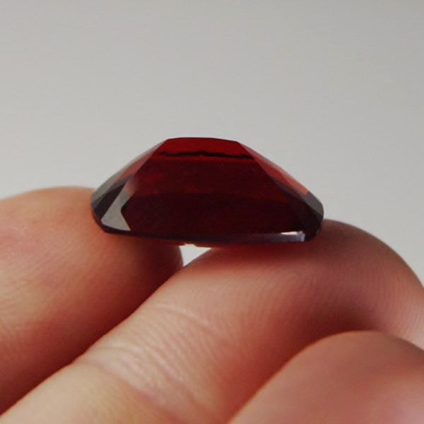 Copper-Diffused Red Andesine (Feldspar) — 10.45 ct, Cushion Cut