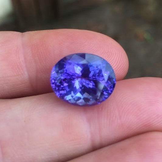 Color! Big & Bright Natural Tanzanite 12.16 ct GL