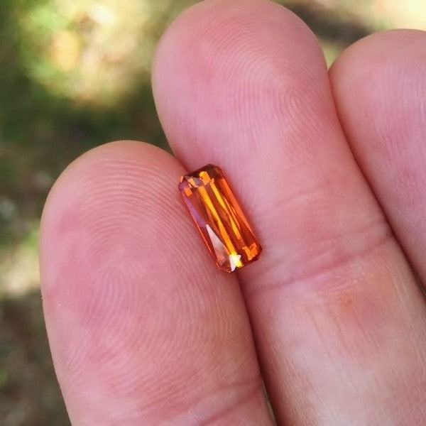 Natural Spessartite Garnet — 1.73 ct, Nigeria, Emerald Scissor Cut