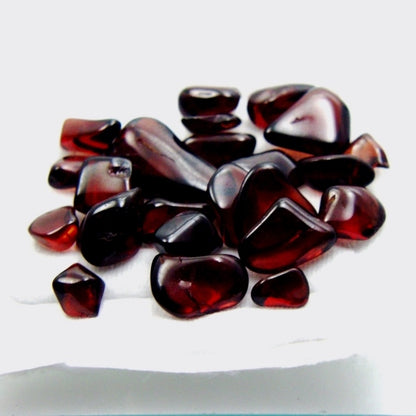 Natural Pyrope Garnet — 75 ct total (23 pieces), Mozambique, Tumble Polished Rough