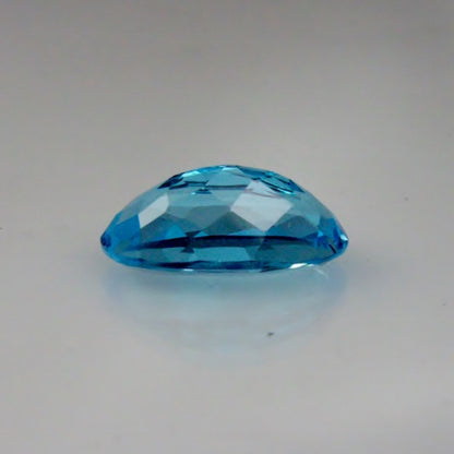 Natural Swiss Blue Topaz — 19.96 ct, Brazil, Oval Cut (GL)